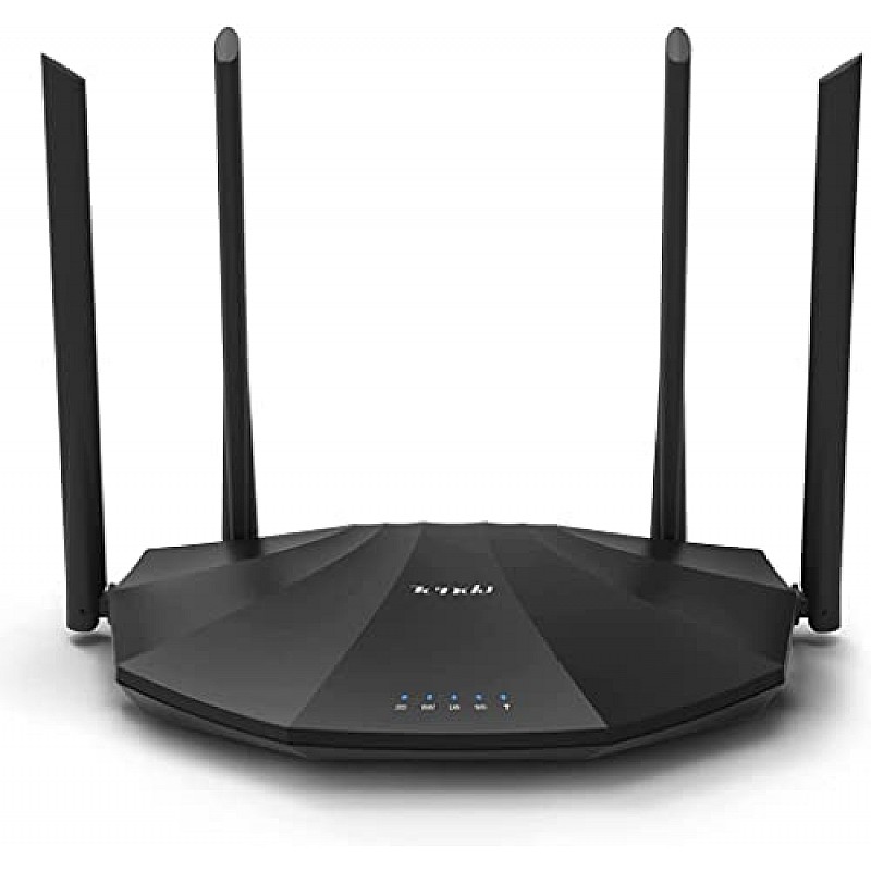 Tenda AC8 AC1200 Dual-Band MU-MIMO Wireless Gigabit Router, Wi-Fi Speed up to 867Mbps 2.4G, 4 Gigabit Ports, Parental Control Black