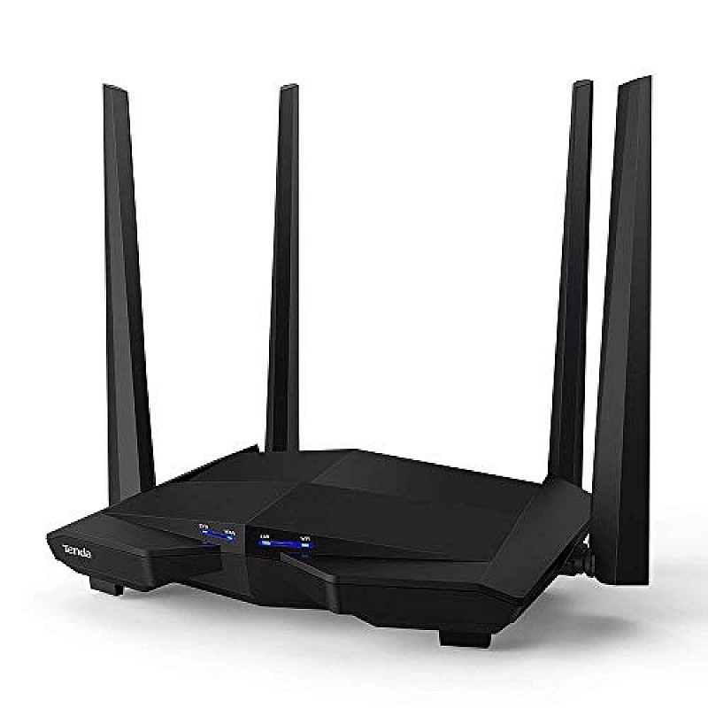 Tenda AC8 AC1200 Dual-Band MU-MIMO Wireless Gigabit Router, Wi-Fi Speed up to 867Mbps 2.4G, 4 Gigabit Ports, Parental Control Black