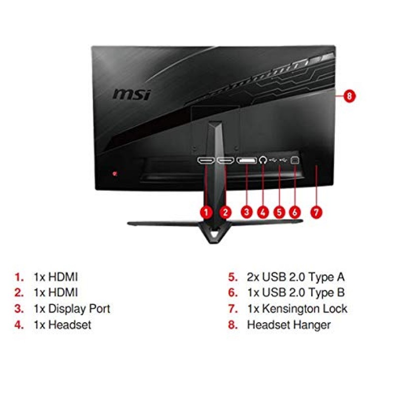 MSI Optix MAG241C 23.6 inch Full HD Curved Gaming Monitor, 144hz Refresh Rate, 1ms Response time Black