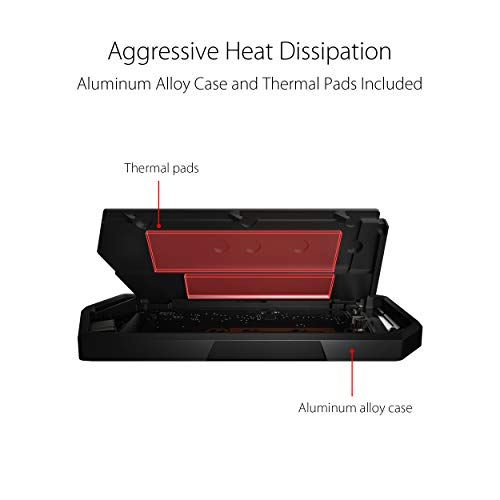 ASUS ROG Strix Arion Aluminum Alloy M.2 NVMe External SSD Holder Portable Enclosure Case ASUS ROG Strix Arion Aluminum Alloy M.2 NVMe External SSD Holder Portable Enclosure Case