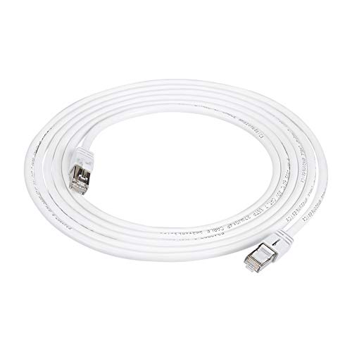 amazon basics Rj45 Cat 7 High-Speed Gigabit Ethernet Patch Internet Cable For Printer, Server - 10Gbps, 600Mhz ,3-Foot, White amazon basics Rj45 Cat 7 High-Speed Gigabit Ethernet Patch Internet Cable For Printer, Server - 10Gbps, 600Mhz ,3-Foot, White