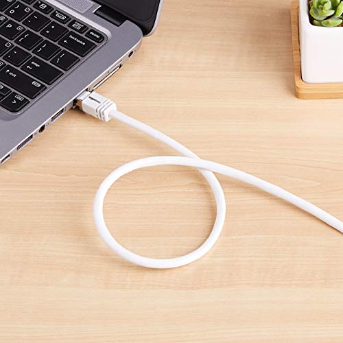 amazon basics Rj45 Cat 7 High-Speed Gigabit Ethernet Patch Internet Cable For Printer, Server - 10Gbps, 600Mhz ,3-Foot, White amazon basics Rj45 Cat 7 High-Speed Gigabit Ethernet Patch Internet Cable For Printer, Server - 10Gbps, 600Mhz ,3-Foot, White