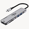 PiBOX India- USB C Hub Dock- 7 in 1 with 4K 30HZ HDCP Compliant, TF/SD Card Reader