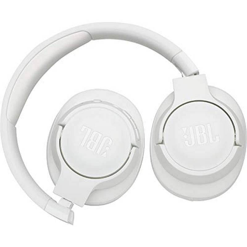 JBL Tune 700BT by Harman, 27-Hours Playtime with Quick Charging, Wireless Over Ear Headphones with Mic (White)