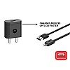 Motorola SJSC44 10W Rapid Charger with Micro USB Cable- Black