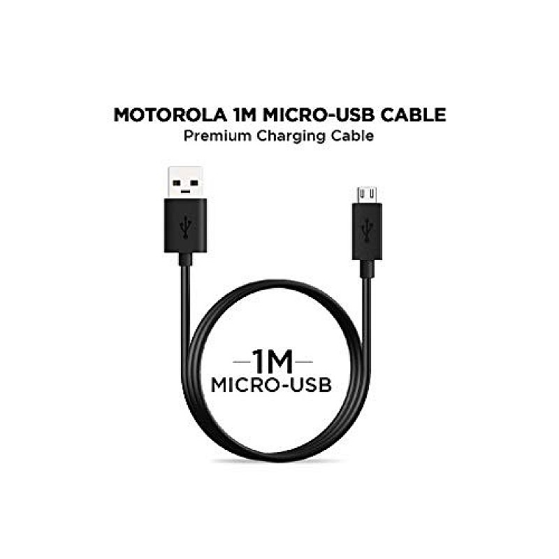 Motorola SJSC44 10W Rapid Charger with Micro USB Cable- Black