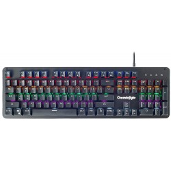 Cosmic Byte CB-GK-13 Neon Rainbow Backlit Mechanical Keyboard with Brown Outemu Switch (Black)