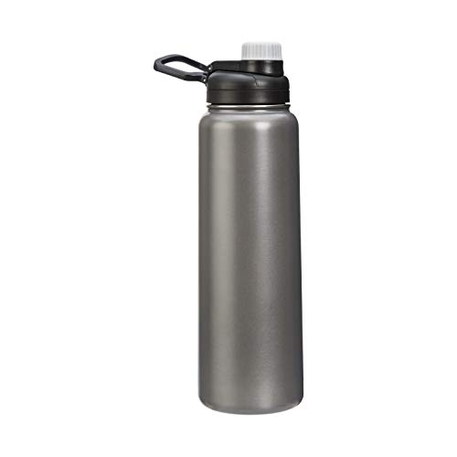 Amazon Basics Stainless Steel Insulated Water Bottle with Spout Lid, (890 ml, Grey) Amazon Basics Stainless Steel Insulated Water Bottle with Spout Lid, (890 ml, Grey)