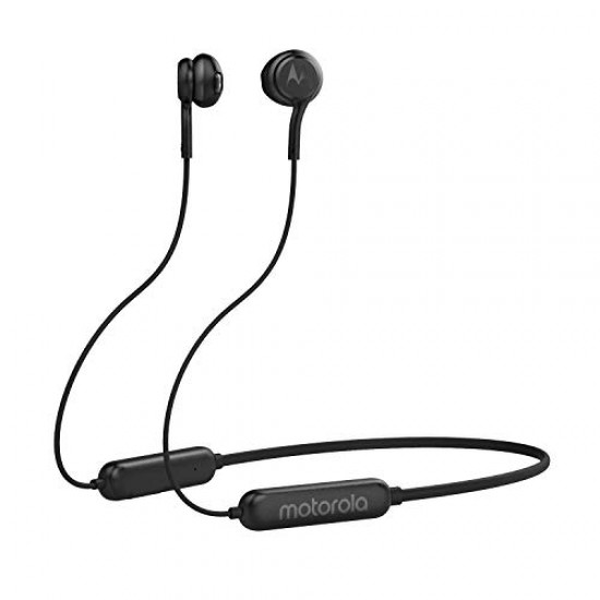 Motorola Lifestyle Ververap 105 Wireless Bluetooth in Ear Neckband Headphone with Mic (Black)