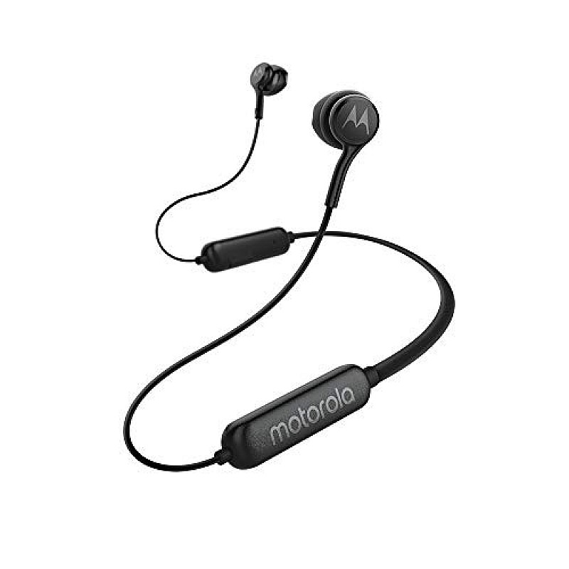 Motorola Lifestyle Ververap 105 Wireless Bluetooth in Ear Neckband Headphone with Mic (Black)