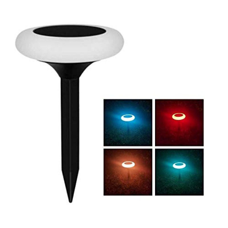 Airtree Solar Decorative Lights for Home Garden Outdoor Disk Shaped Waterproof LED Decoration Festival Lamp, Multi Color (Pack of 1)