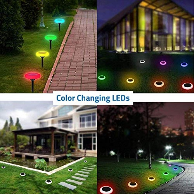 Airtree Solar Decorative Lights for Home Garden Outdoor Disk Shaped Waterproof LED Decoration Festival Lamp, Multi Color (Pack of 1)