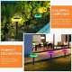 Airtree Solar Decorative Lights for Home Garden Outdoor Disk Shaped Waterproof LED Decoration Festival Lamp, Multi Color (Pack of 1)