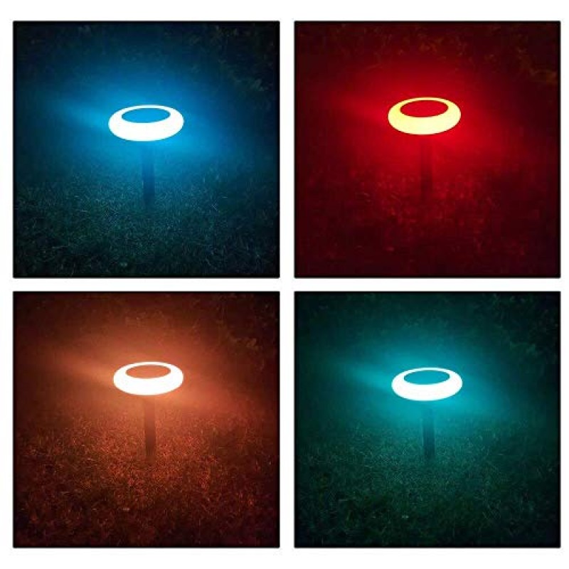 Airtree Solar Decorative Lights for Home Garden Outdoor Disk Shaped Waterproof LED Decoration Festival Lamp, Multi Color (Pack of 1)