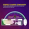 Ant Esports KM1610 LED Keyboard and Mouse Combo, 104 Keys Rainbow Backlit Keyboard and 7 Colour RGB Mouse, White Gaming Keyboard and Mouse Combo