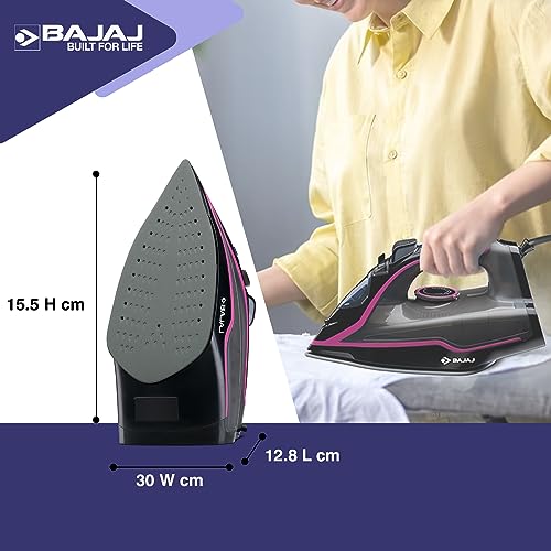 Bajaj MX-35N 2000W Steam Iron With Steam Burst, Anti-Drip And Anti-Scale Technology Black And Pink Bajaj MX-35N 2000W Steam Iron With Steam Burst, Anti-Drip And Anti-Scale Technology Black And Pink