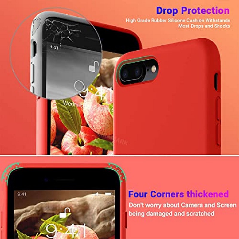 apple  leather case  Cover Case for Apple iPhone 7 Plus / 8 Plus (Red)