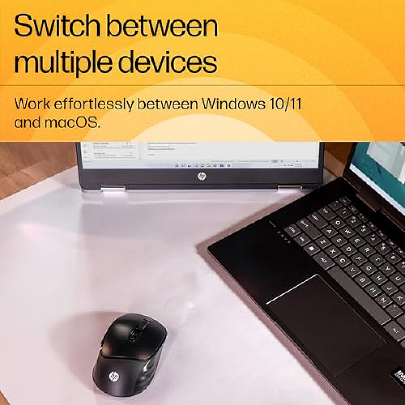 HP M120 Wireless Mouse, USB-A Nano Dongle, 2.4 Ghz Wireless Connection, 6 Buttons Black