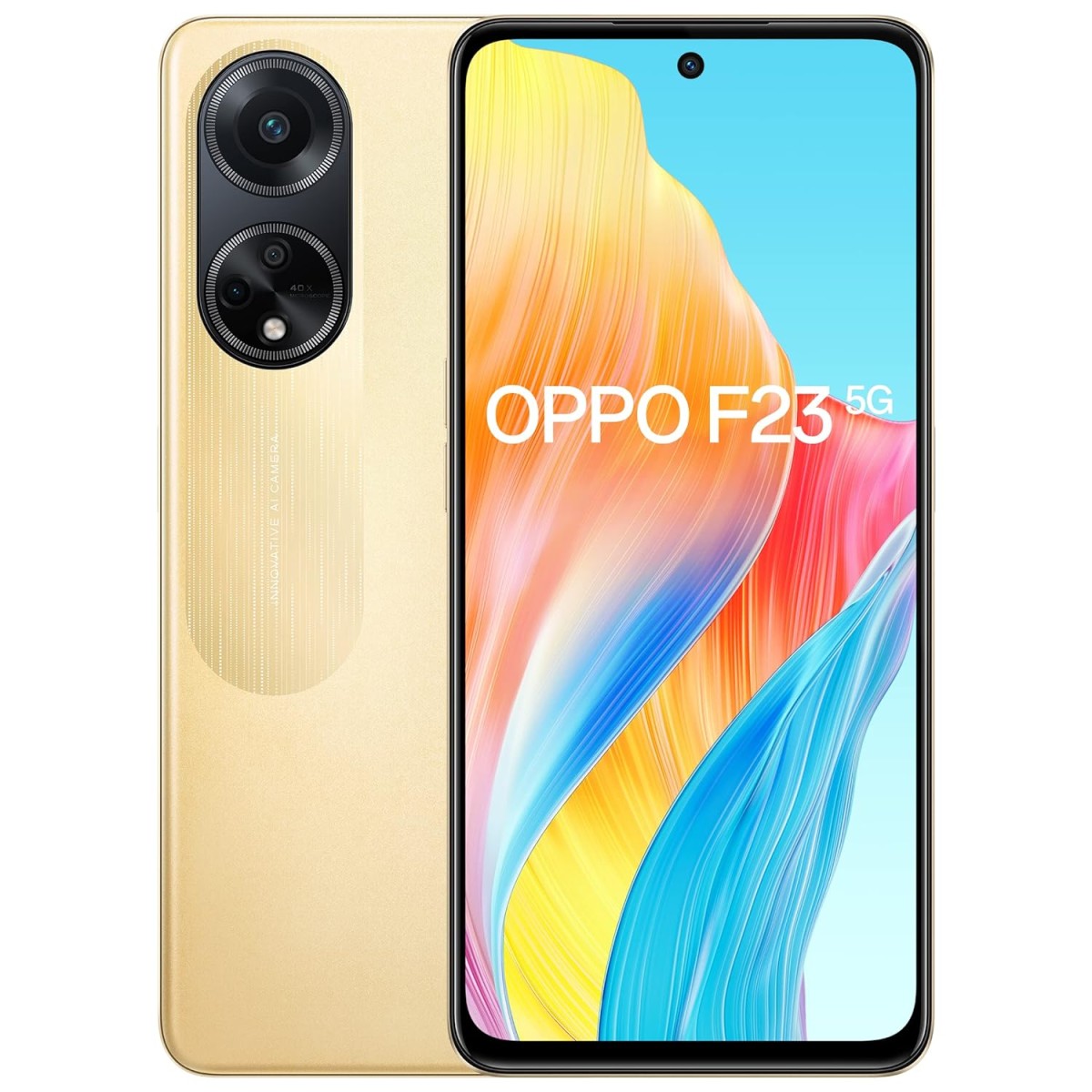 OPPO F23 5G (Bold Gold, 8GB RAM, 256GB Storage) refurbished