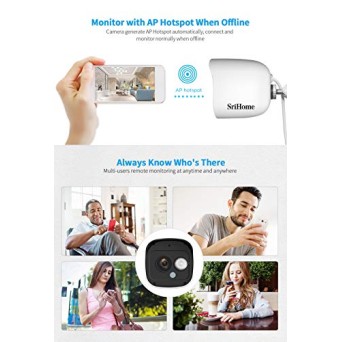 Srihome SH029 3MP Ultra HD 1296p Wireless WiFi Waterproof Indoor/Outdoor CCTV IP Security Camera - White Srihome SH029 3MP Ultra HD 1296p Wireless WiFi Waterproof Indoor/Outdoor CCTV IP Security Camera - White