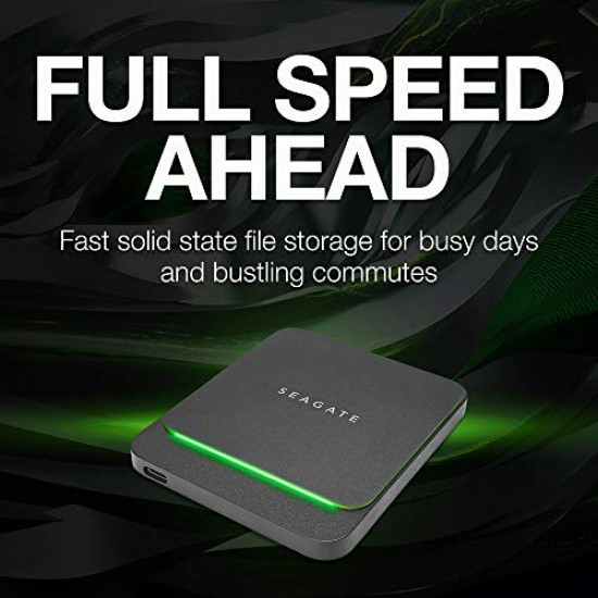 Seagate Barracuda Fast 1 TB External SSD – USB-C USB 3.0 for Windows and Mac Portable Solid State Drive