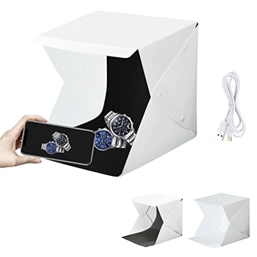 Verilux® 20x20cm Foldable Photo Studio with 2 Light Strips and 2 Colors Photography Backdrops Softbox Photography Verilux® 20x20cm Foldable Photo Studio with 2 Light Strips and 2 Colors Photography Backdrops Softbox Photography