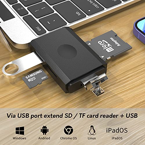 Verilux® SD Card Reader 3 in 1 Type C USB2.0 and Micro USB Memory Card Reader Verilux® SD Card Reader 3 in 1 Type C USB2.0 and Micro USB Memory Card Reader