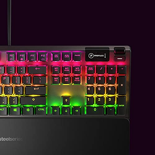 SteelSeries Apex 5 Hybrid Mechanical USB Gaming Keyboard Per-Key RGB Illumination Aircraft Grade 