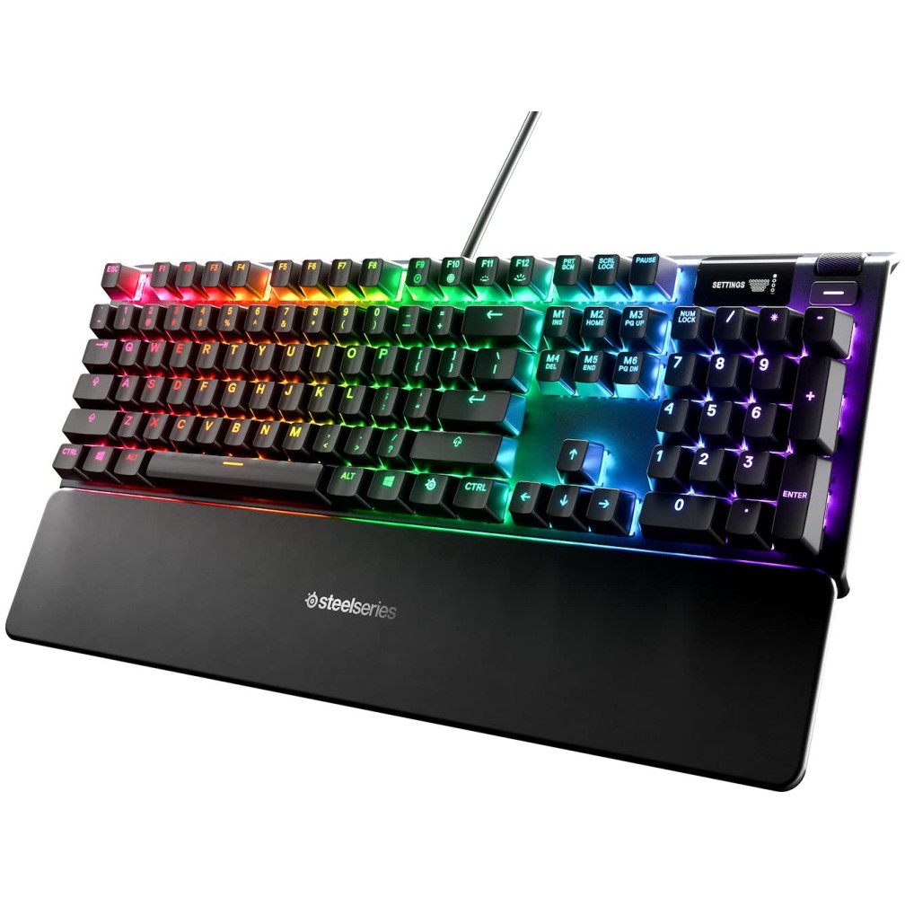 SteelSeries Apex 5 Hybrid Mechanical USB Gaming Keyboard Per-Key RGB Illumination Aircraft Grade