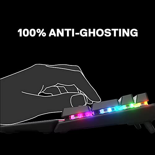 SteelSeries Apex 5 Hybrid Mechanical USB Gaming Keyboard Per-Key RGB Illumination Aircraft Grade 