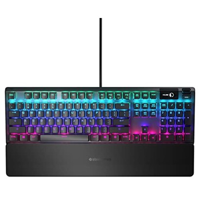 SteelSeries Apex 5 Hybrid Mechanical USB Gaming Keyboard Per-Key RGB Illumination Aircraft Grade 