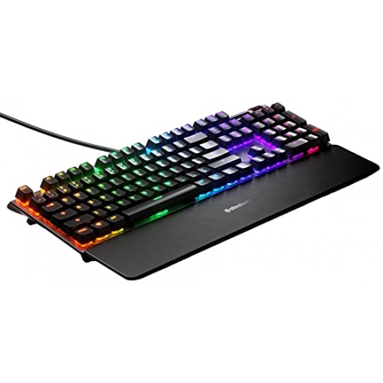 SteelSeries Apex 5 Hybrid Mechanical USB Gaming Keyboard Per-Key RGB Illumination Aircraft Grade 