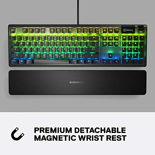 SteelSeries Apex 5 Hybrid Mechanical USB Gaming Keyboard Per-Key RGB Illumination Aircraft Grade 