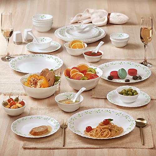 Cello Tropical Lagoon Dazzle Series Opalware Dinner Set, 35 Units Opal Glass Dinner Set for 6 Cello Tropical Lagoon Dazzle Series Opalware Dinner Set, 35 Units Opal Glass Dinner Set for 6