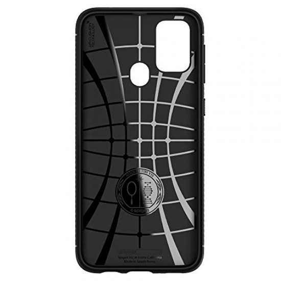 Spigen Rugged Armor Back Cover Case Compatible with Samsung Galaxy M31, M31 Prime and F41 (TPU | Matte Black)