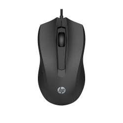 HP Wired Mouse 100 with 1600 DPI Optical Sensor, USB Plug-and -Play,ambidextrous Design, Built-in Scrolling 