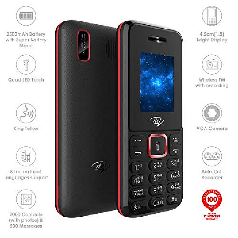 Itel Power 100 New  (Black)