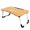 Tarkan Stud Foldable Wooden Finish Mini Desk for Couch, Sofa Bed, Study Tray Table Stand for Writing (Beige)