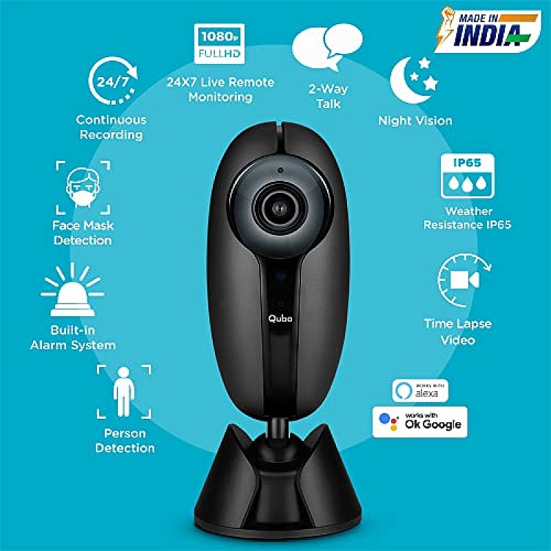 Qubo Outdoor Security Camera (Black) from Hero Group 