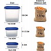 Cutting EDGE Modular Airtight Kitchen Storage Container Set with Plain Lid (Peppy Blue, Set of 12)