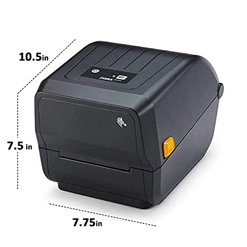 Zebra ZD230t Thermal Transfer Desktop Printer for Labels, Receipts, Barcodes, Tags, and Wrist Bands, Print Width 4 in, Prints Zebra ZD230t Thermal Transfer Desktop Printer for Labels, Receipts, Barcodes, Tags, and Wrist Bands, Print Width 4 in, Prints