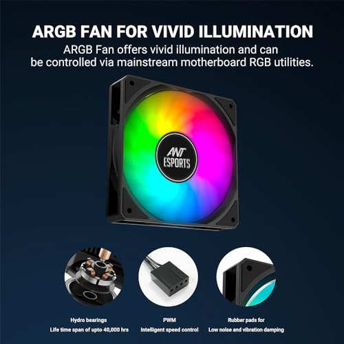 Ant Esports ICE-C612 V2 ARGB CPU Cooler, Support Intel Ant Esports ICE-C612 V2 ARGB CPU Cooler, Support Intel