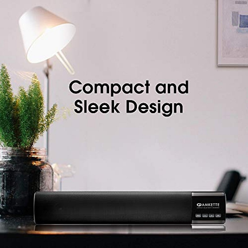 Amkette Boomer Compact 10 W Bluetooth Soundbar black Stereo Channel