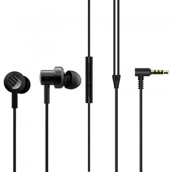 XIAOMI Dual Driver Dynamic Bass in-Ear Wired Earphones with Mic (Black)
