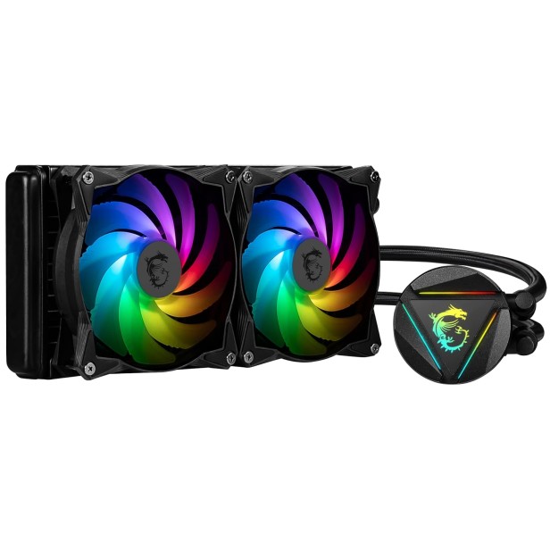 MSI MAG Core Liquid 240R V2 - AIO RGB CPU Liquid Cooler- Rotating Cap Design- 240mm Radiator MSI MAG Core Liquid 240R V2 - AIO RGB CPU Liquid Cooler- Rotating Cap Design- 240mm Radiator