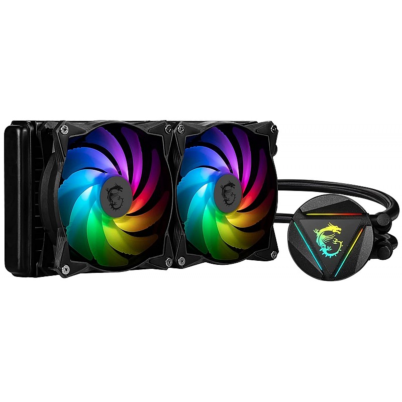 MSI MAG Core Liquid 240R V2 - AIO RGB CPU Liquid Cooler- Rotating Cap Design- 240mm Radiator