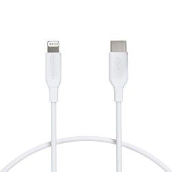 Amazon Basics Mfi Certified Usb-C To Lightning Cable Cord For Smartphone (1-Ft, White)
