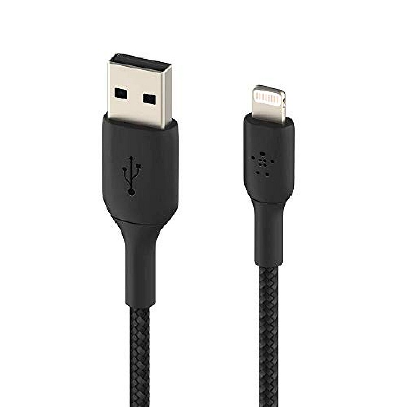 Belkin Apple Certified Braided Lightning to USB-A Charge 3.3 Feet (1 Meter) - Black