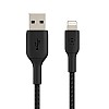 Belkin Apple Certified Braided Lightning to USB-A Charge 3.3 Feet (1 Meter) - Black