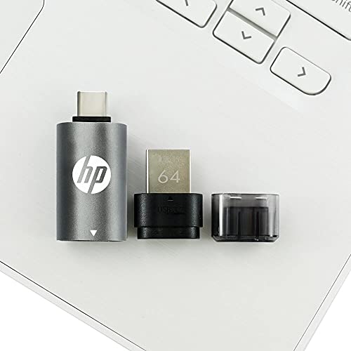 HP x5600C 64GB OTG (Type C) usb3.2 gen 1 Pen Drive, Grey & Black HP x5600C 64GB OTG (Type C) usb3.2 gen 1 Pen Drive, Grey & Black